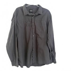 5.11 Tactical | Men’s Long Sleeve Button Up Lightweight Black Gray Shirt XL